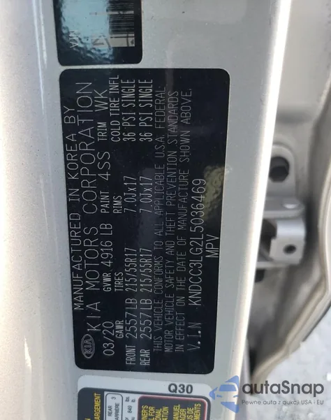 2020 Kia Niro Ex from USA, damaged, VIN KNDCC3LG2L5036469